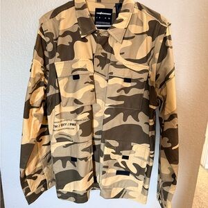 The Hundreds Tan and Brown Camouflage Field Jacket